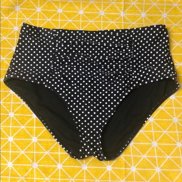 a.n.a Other - High Waist Ruched Bikini Bottoms